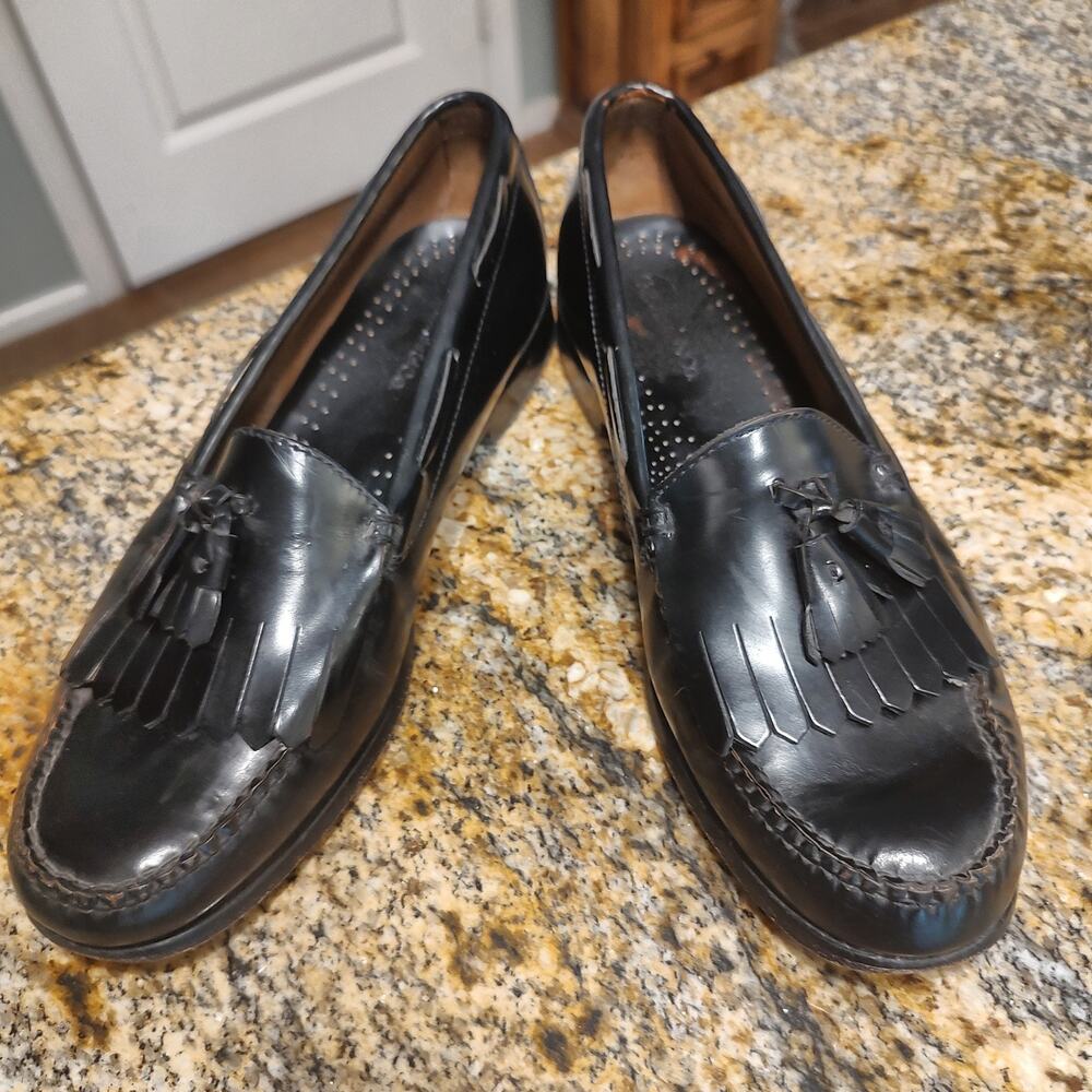 G.H. Bass & Co. Black Leather Mens Loafers Size 9.5D Layton - Picture 3 of 14